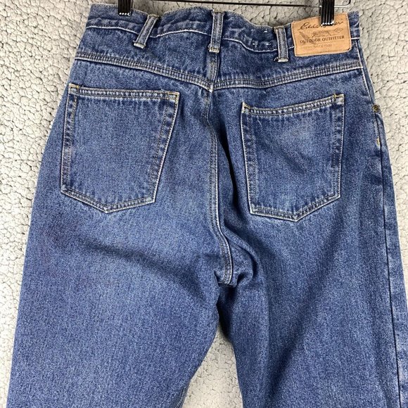 Vintage EDDIE BAUER Flannel Lined Jeans Straight Men's 34x30 (32x29.5 ACTUAL) - Picture 8 of 16